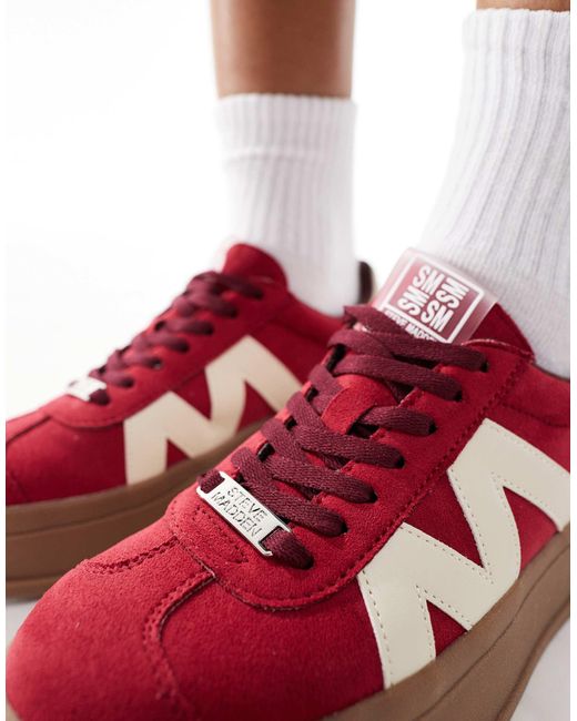 Steve Madden White – opponent – wildleder-sneaker