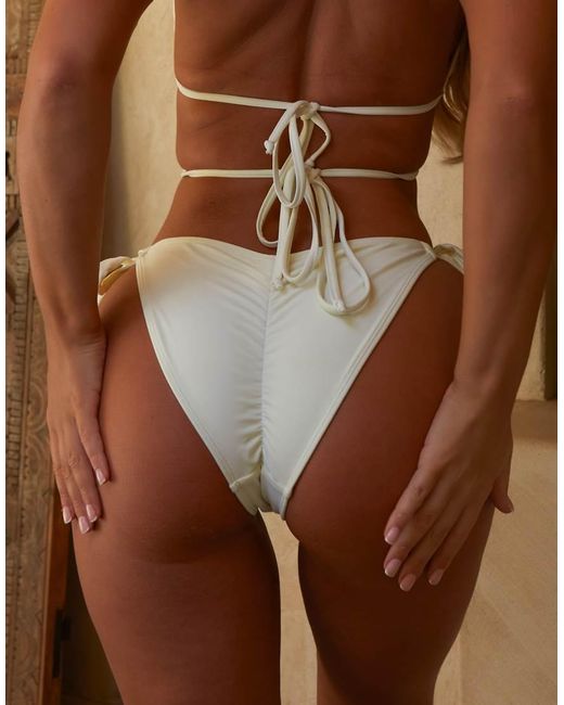 Moda Minx Brown X Amber Jepson Seychelles Tie Side Bikini Bottom