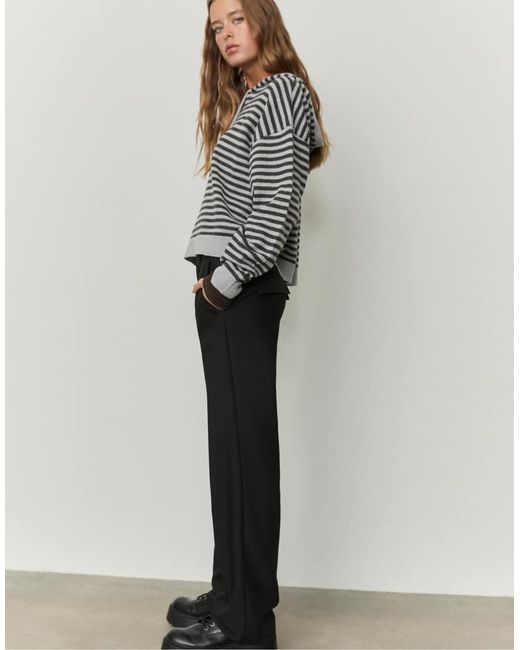 Stradivarius Black Smart Trousers With Pockets
