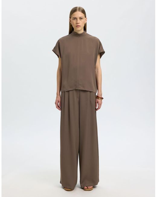 Pantalon ample - pépite SELECTED en coloris Brown