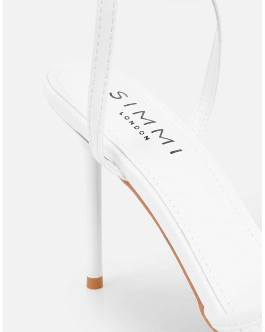 SIMMI White Juby Heeled Sandals