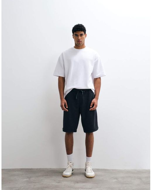 Hollister White baggy Knee Length Shorts for men