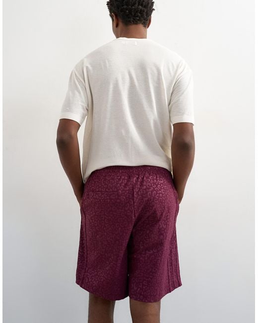 Topman White Leopard Jacquard Short for men