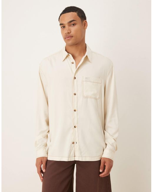 ASOS Natural Relaxed Shirt for men