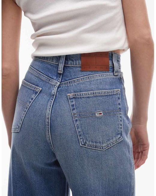 Tommy Hilfiger Blue Claire High Rise Wide Leg With Flag Details