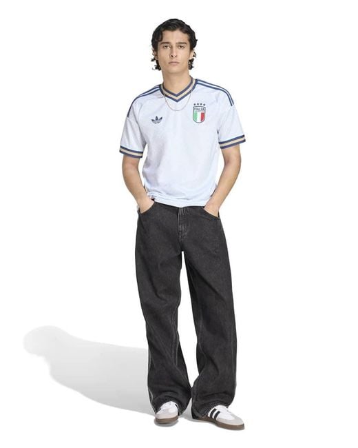 Adidas Originals White Adidas Football Italy 25/26 Away Jersey