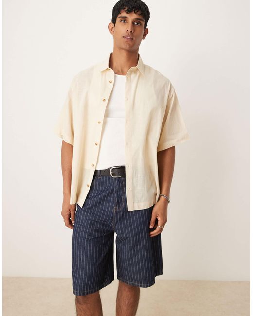 ASOS – kastiges oversize-hemd in Blue für Herren