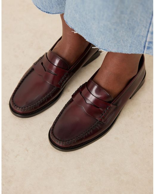 Mango Blue – loafer aus leder