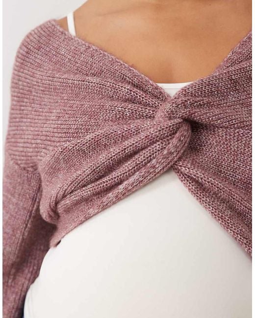 Mama.licious Red Mamalicious Maternity 2 Function Cropped Jumper With Scrunch Detail