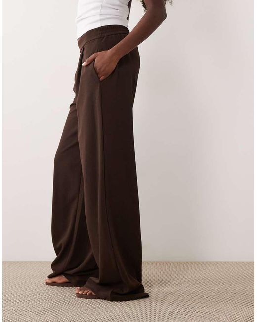 Vila Multicolor Wide Leg Pleated Trousers