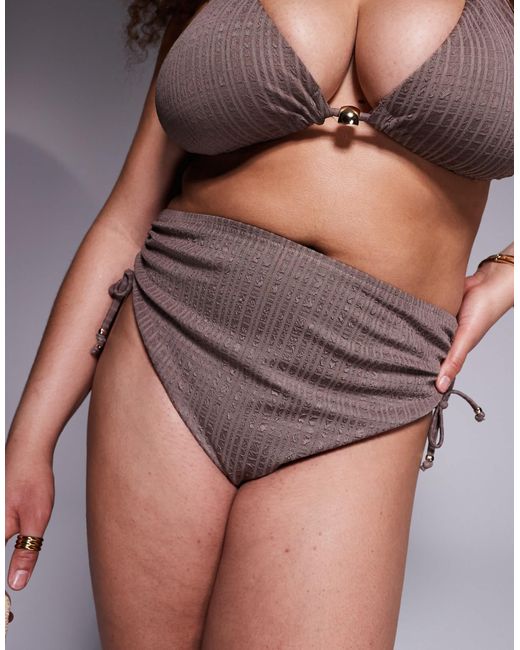 ASOS Brown Asos design curve – tayla – bikinihose