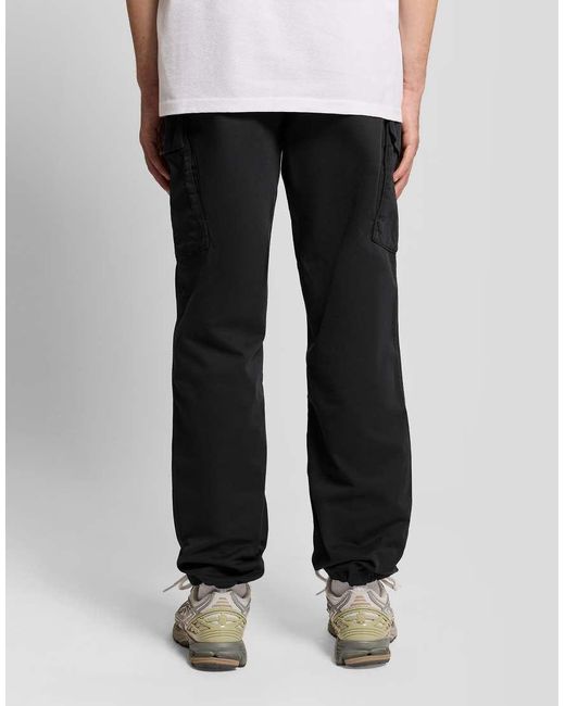 Lyle & Scott White Trousers Cuffed Cargo Trousers for men