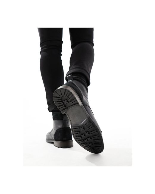 Red Tape Black Casual Lace Up Boots for men
