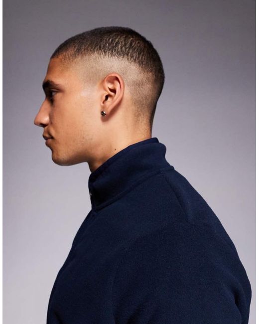ASOS Blue Zip Through Fleece Jacket for men