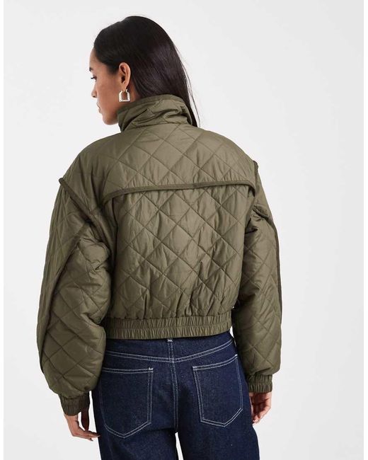 ONLY Green Quilted Jacket