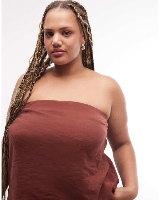 ASOS Red Asos Design Curve Longline Bandeau Top