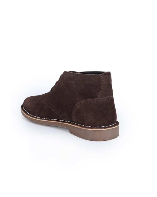OFF THE HOOK Brown 'Sahara' Suede Leather Casual Lace-Up Chukka Boots for men