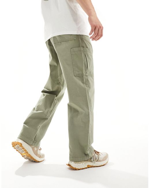 Pantaloni stile cargo verdi vestibilità ampia di SELECTED in White da Uomo