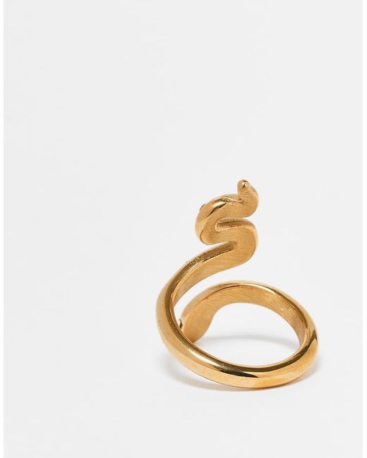 Anello A Serpente Avvolgente di ASOS in Metallic