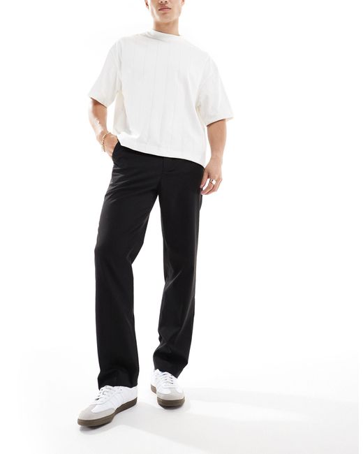ASOS White Straight Suit Trouser for men