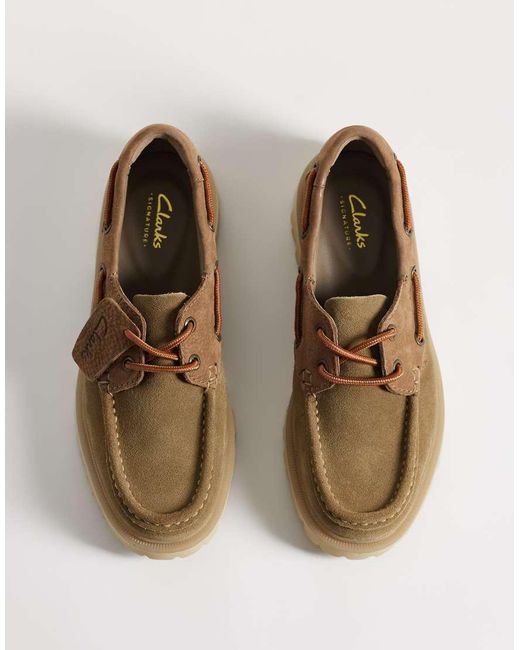 Clarks Brown Cleyhill Boat Shoes