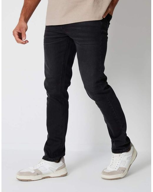 Threadbare Black 'Islington' Slim Fit Jeans With Stretch for men