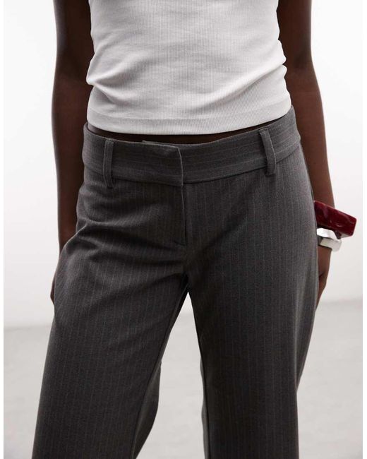 Weekday Gray Tailored Capri Trousers