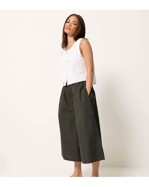 PixieGirl White Petite Poplin Culottes
