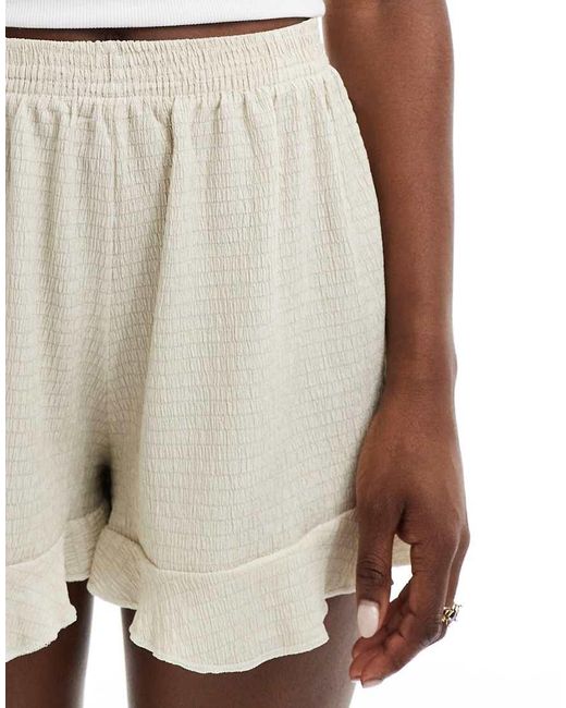 Miss Selfridge Natural Textured Frill Short