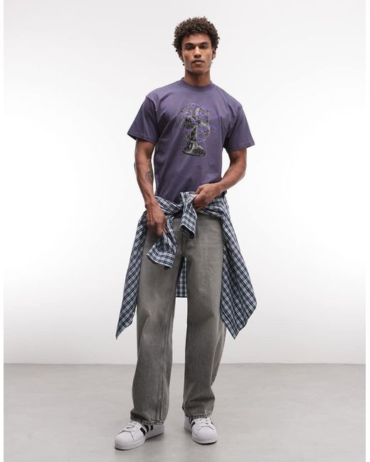 Carhartt Blue Fan Graphic T-shirt for men