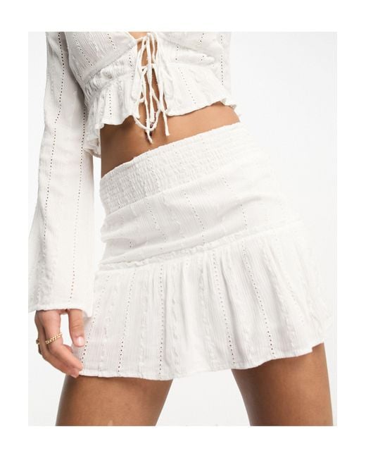 Pull&Bear White Mini Rara Skirt