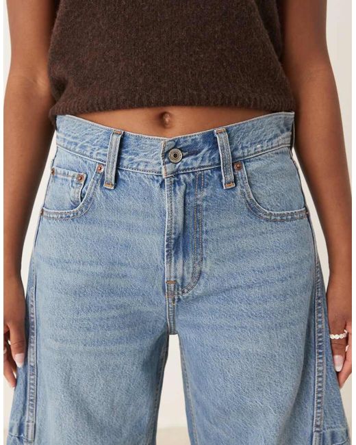 Jeans Extra Larghi Lavaggio Medio di Abercrombie & Fitch in Blue