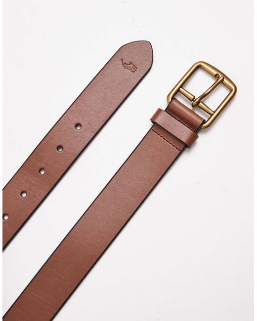 Polo Ralph Lauren Blue Icon Logo Leather Belt for men