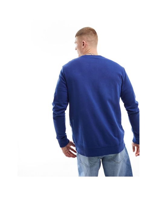 Only & Sons Blue Oversized Crew Neck Sweat for men