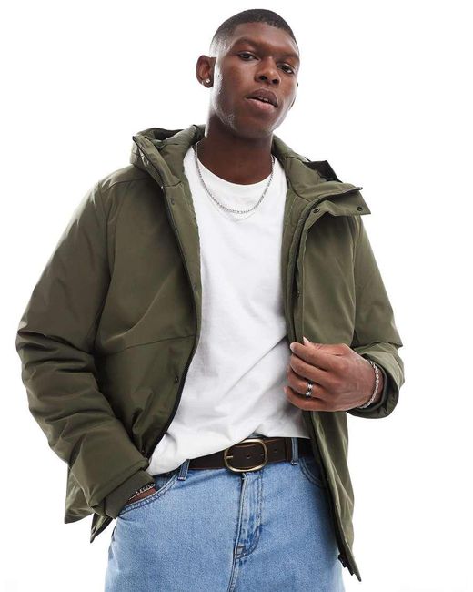 Jack & Jones Technische Parka Met Gewatteerde Voering in het Green voor heren