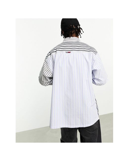 Tommy Hilfiger – langärmliges oversize-hemd in White für Herren