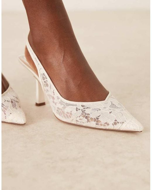 ASOS Brown Sunset Slingback Mid Heel Shoes