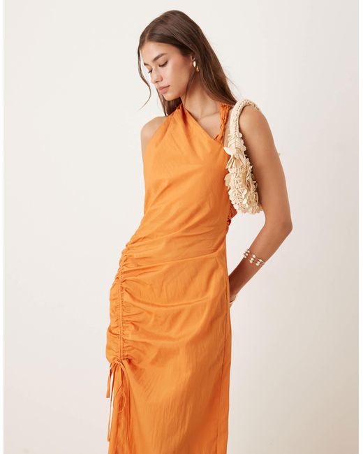 ASOS Orange – asymmetrisches midikleid