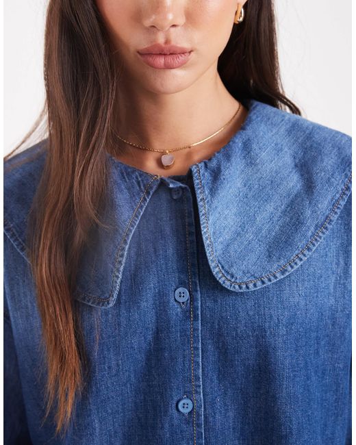 ONLY Blue – jeansbluse
