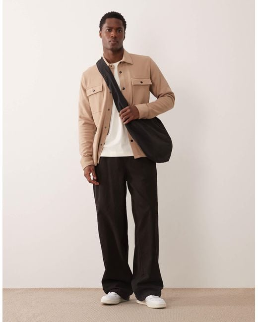 SELECTED Natural Sweat Shacket for men