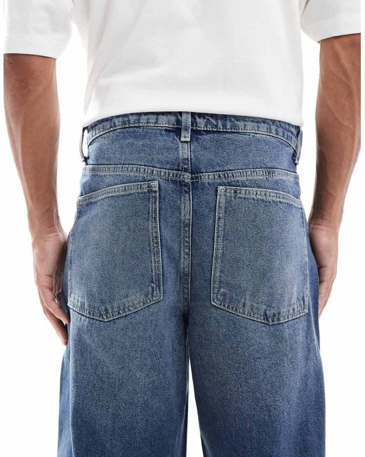 ASOS Blue Super baggy Jeans for men