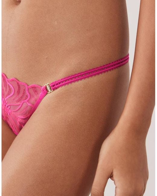 Ann Summers Red Floral Fling Thong