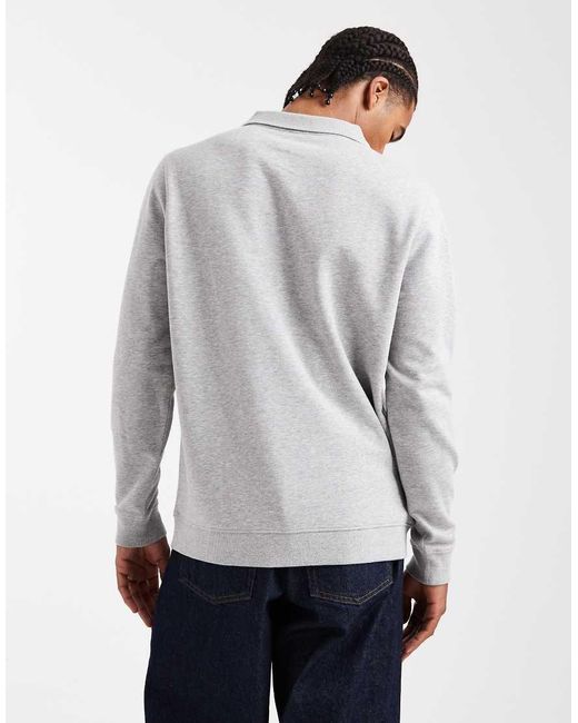 New Look Gray Collared Sweatshirt for men