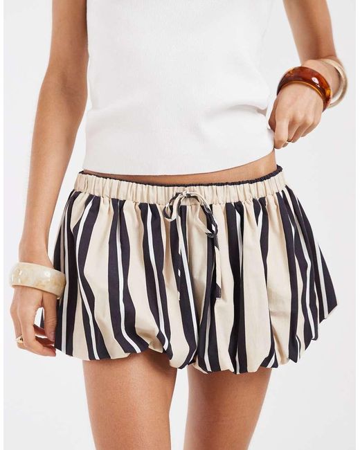 ASOS White Bubble Hem Shorts