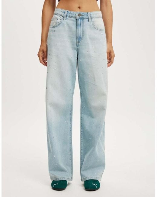 Cotton On Blue Cotton On Relaxed Wide Jean