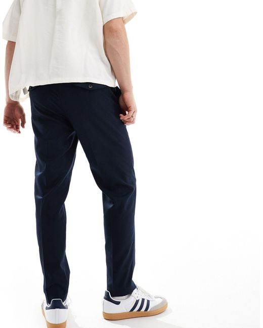 Ben Sherman – elegante twillhose in Blue für Herren