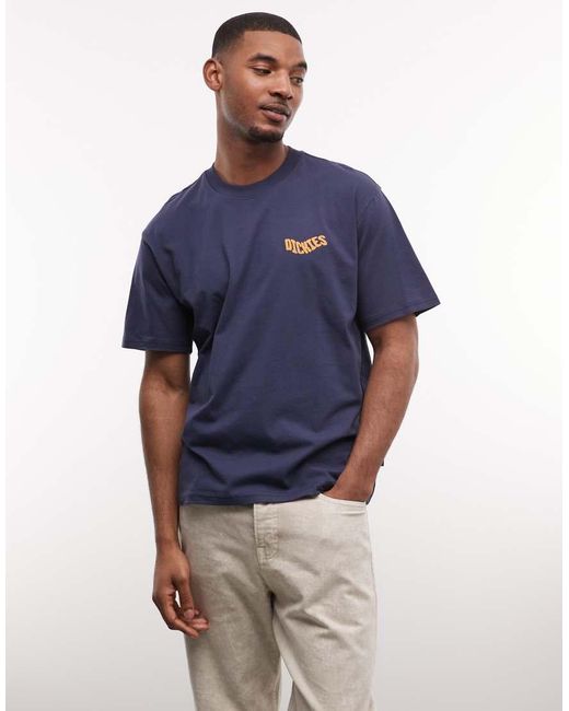 Dickies Blue Tipp City Backprint T-shirt for men