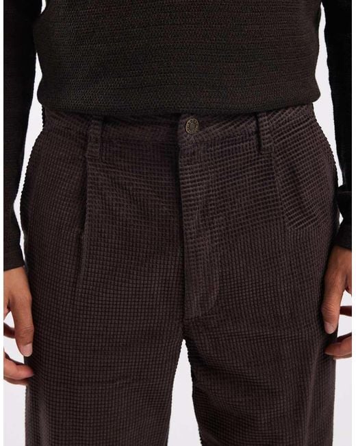 ASOS Black Relaxed Tapered Trousers for men