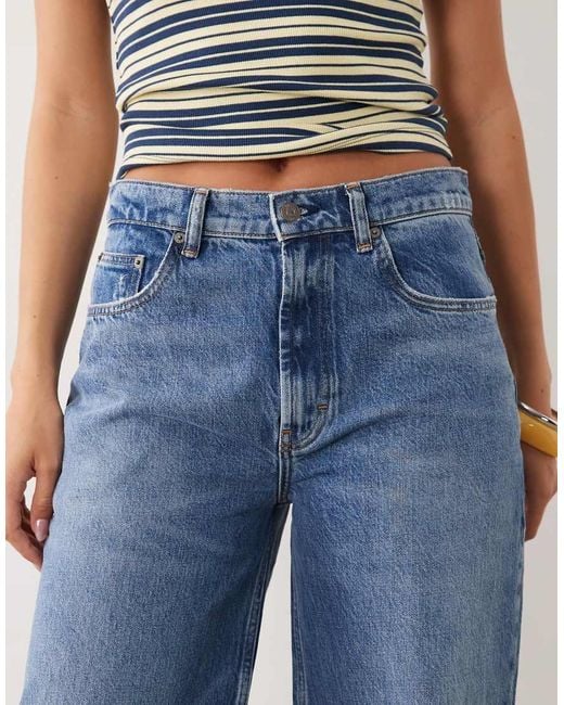 Polo Ralph Lauren Blue Washed Wide Leg Jeans