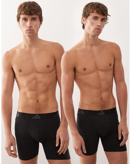 Adidas – active flex cotton – 2er-pack boxershorts in Black für Herren